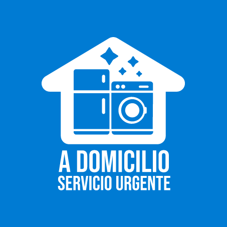 A Domicilio Servicio Urgente Reparación de lavadoras, secadoras y refrigeradores. Logo