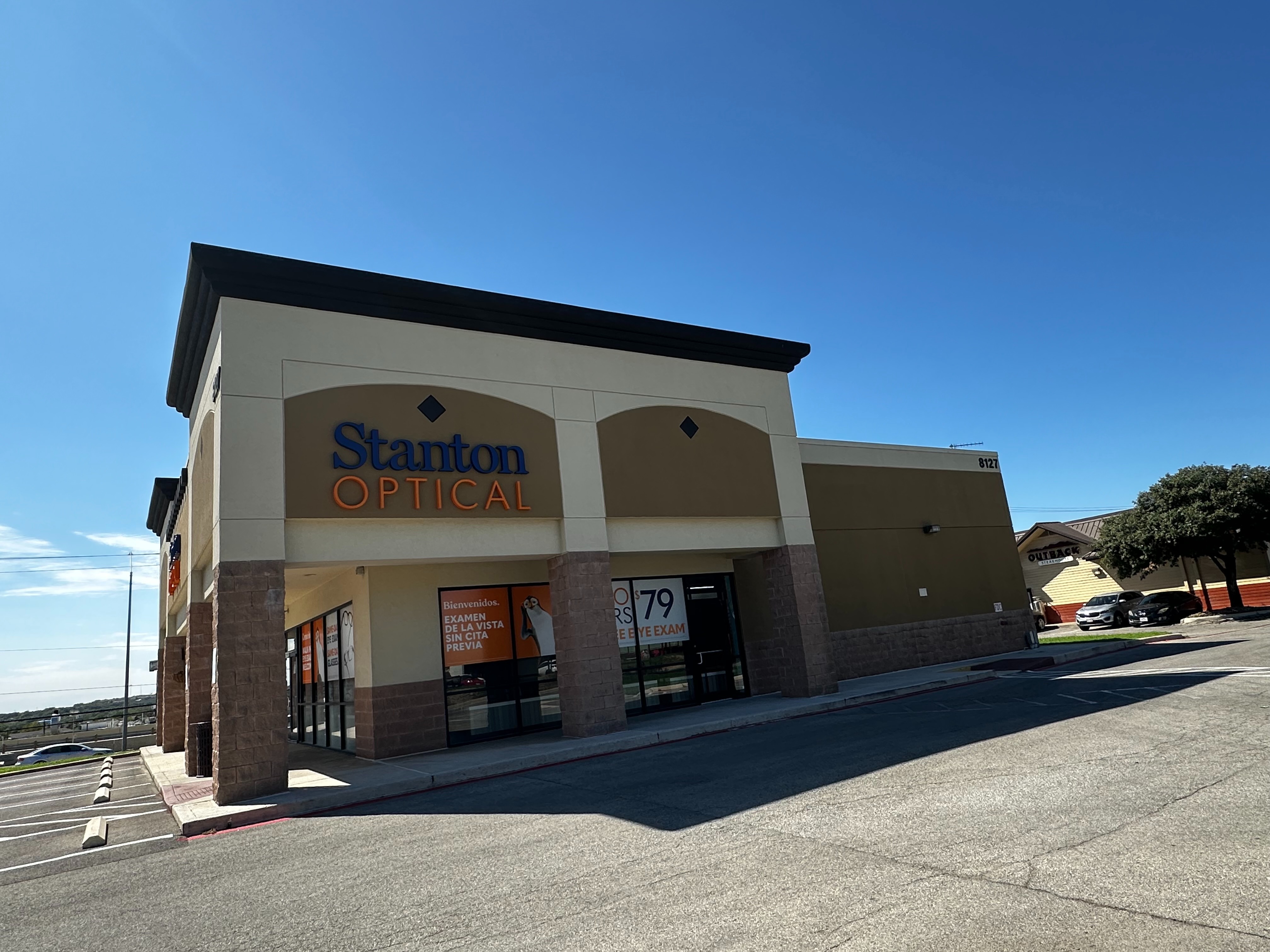 Storefront at Stanton Optical Store Selma TX 78154