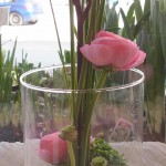 Hochzeit rosa blumen im glas und moos - Blütenkorb München