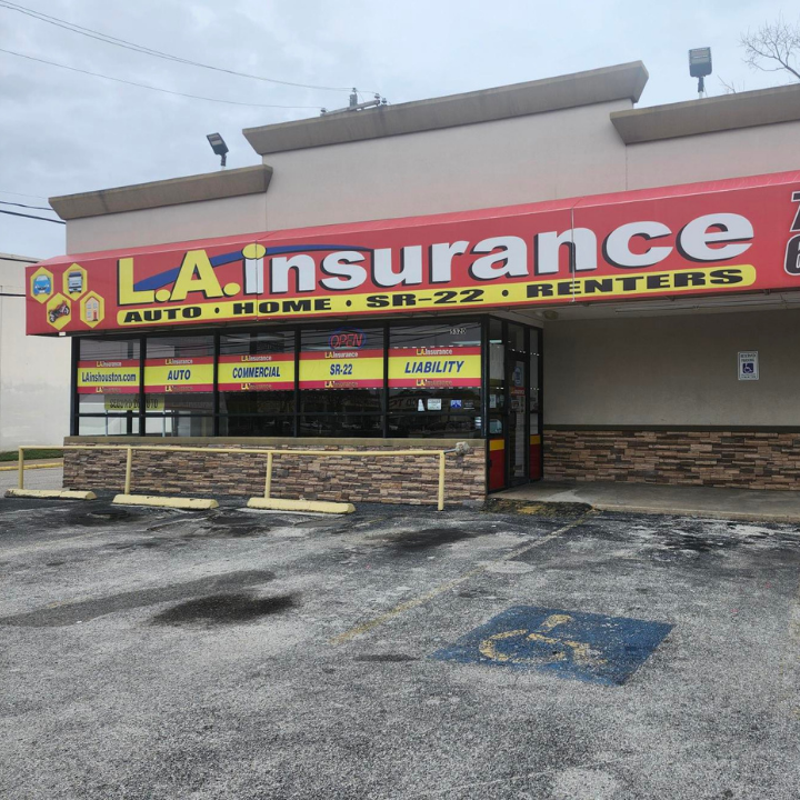 Exterior of the L.A. Insurance Agency located at 5320 Antoine Dr in TX 