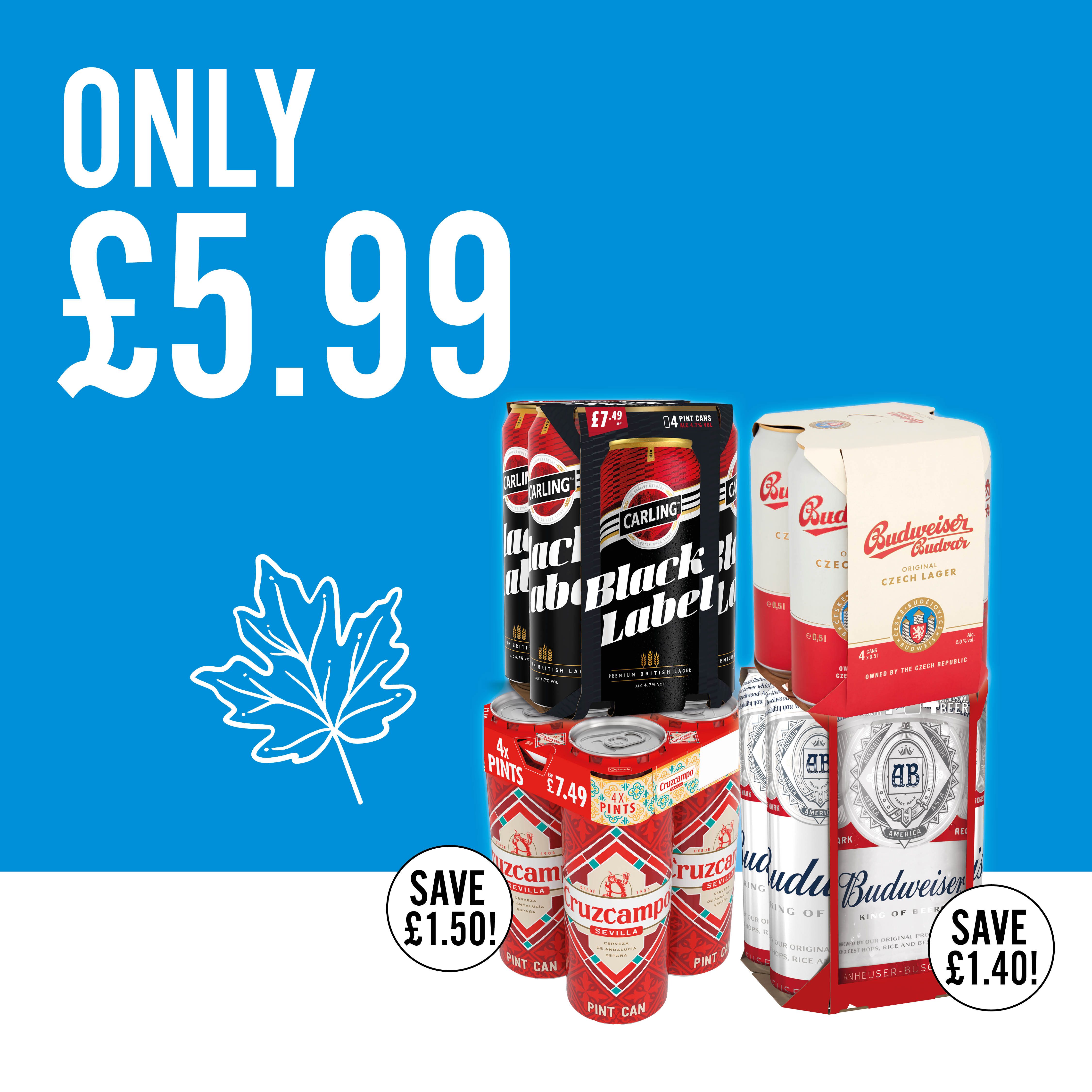 £5.99 each on beer packs