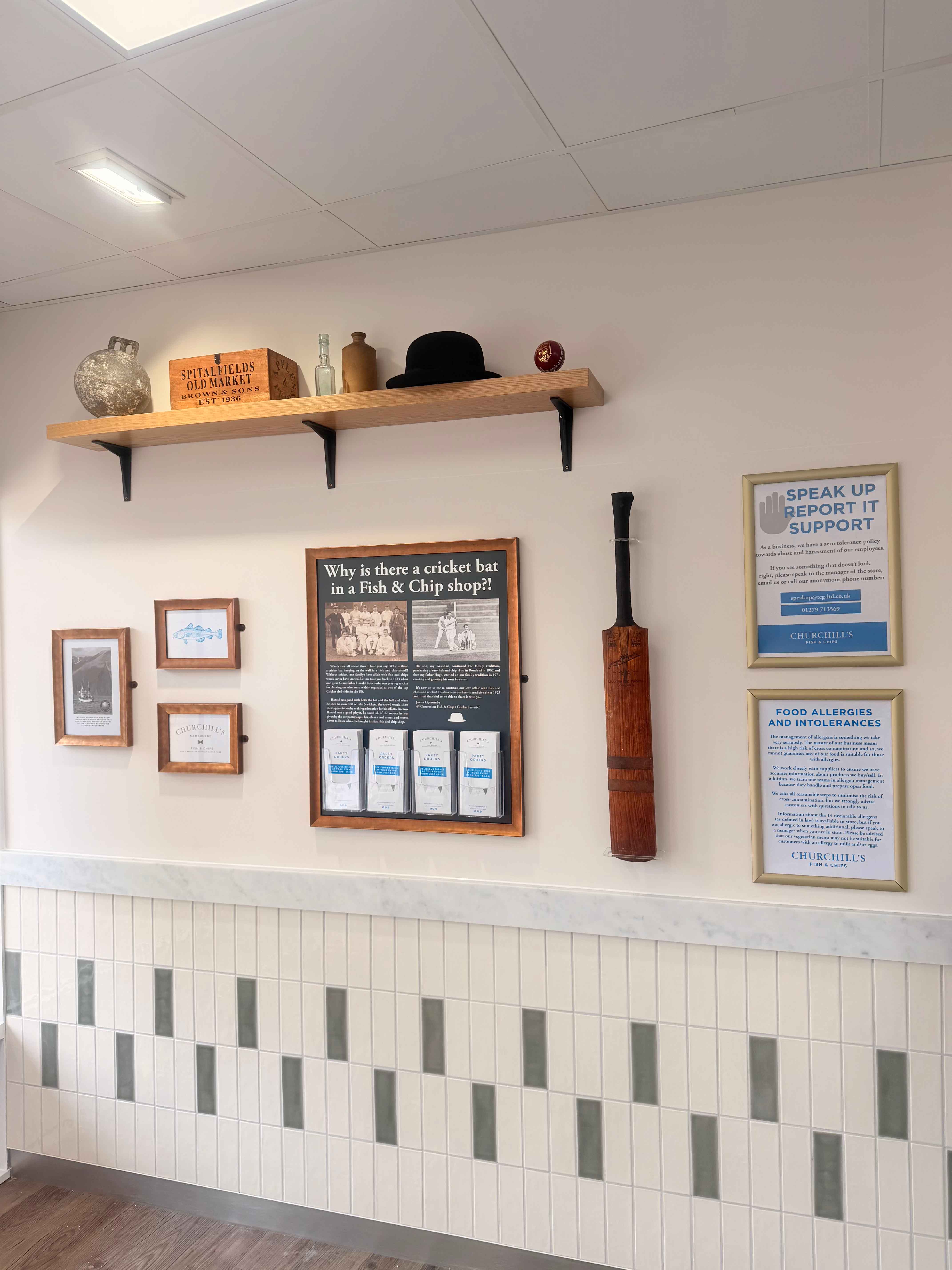 Churchill's fish and chips, Cambourne interior