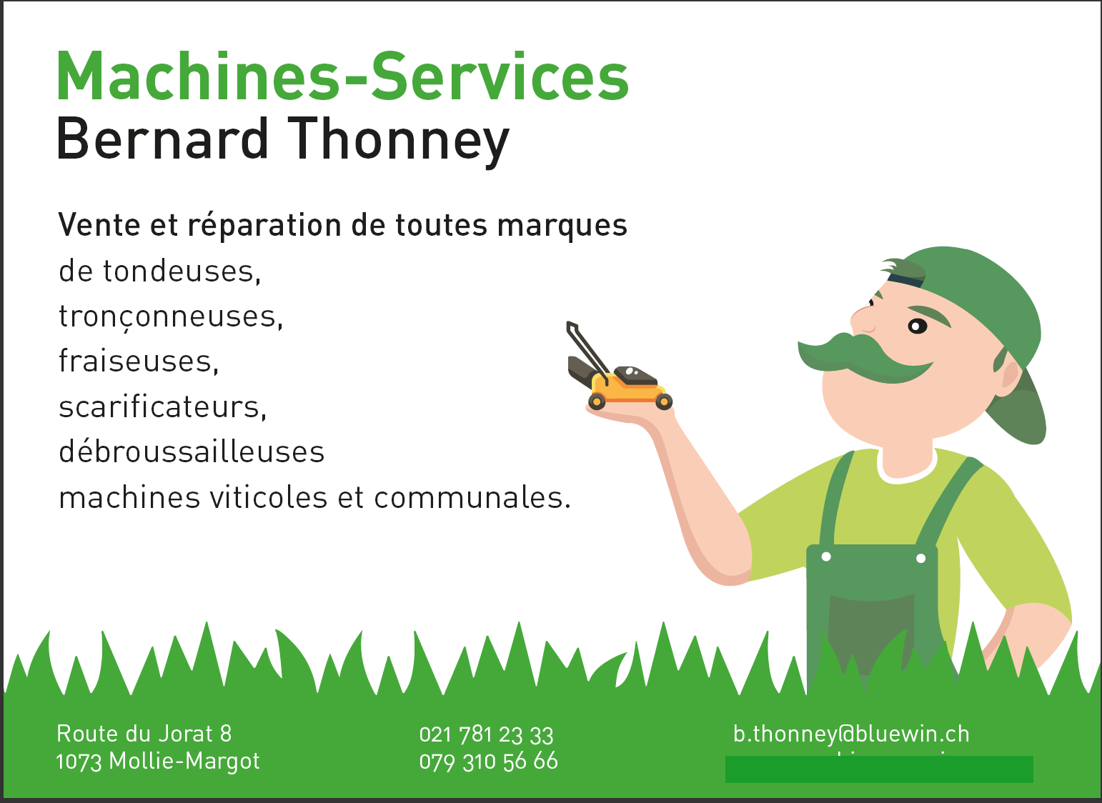 Bilder Machines Services Bernard Thonney