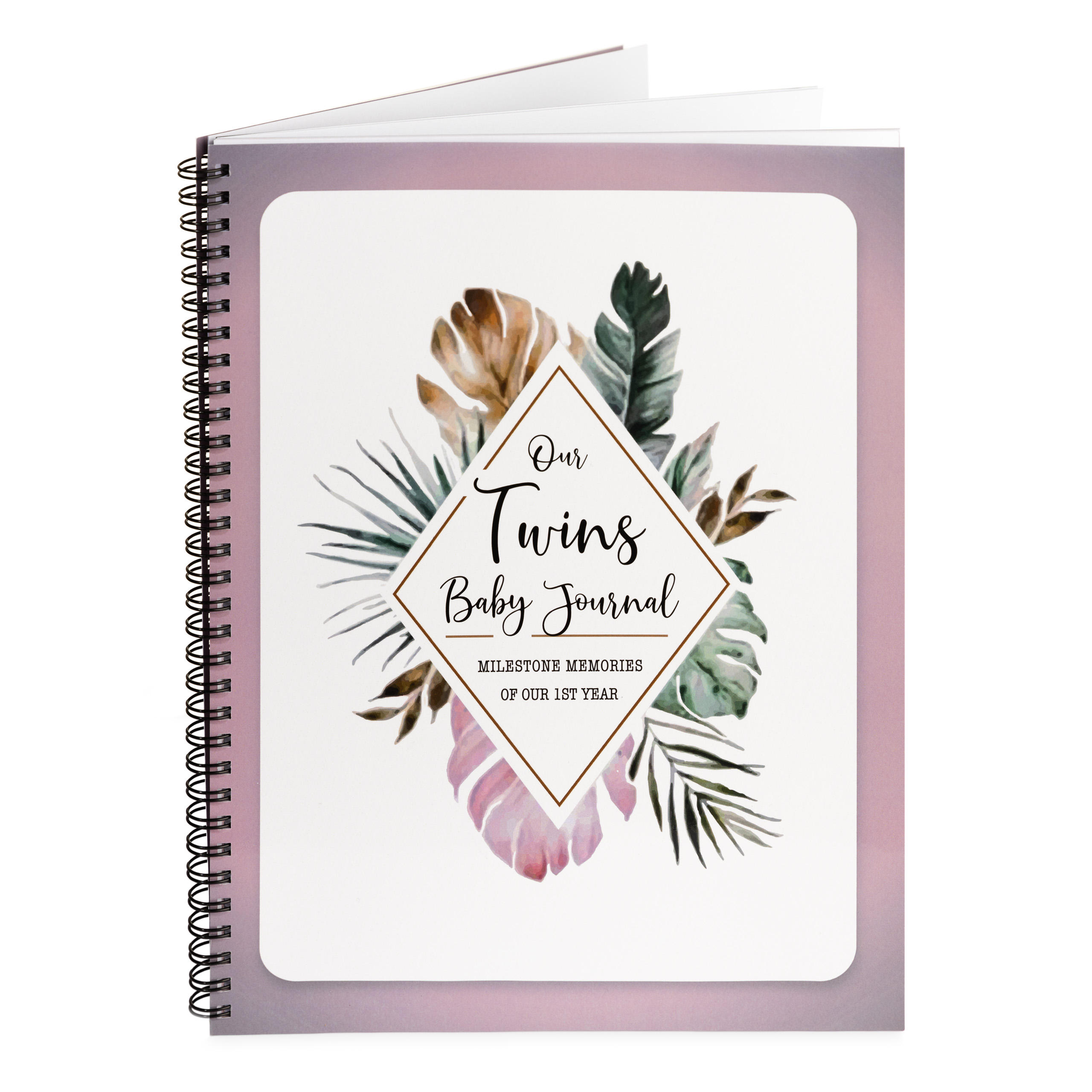 TWINS PREGNANCY JOURNALS: Unique pregnancy and baby's first year planner and keepsake journal. This book will serve as a diary, planner, guidebook, calendar, tracker, medical log, journal, and scrapbook for everything from your pregnancy up to your twin's first year. Available as hardcover or softcover!