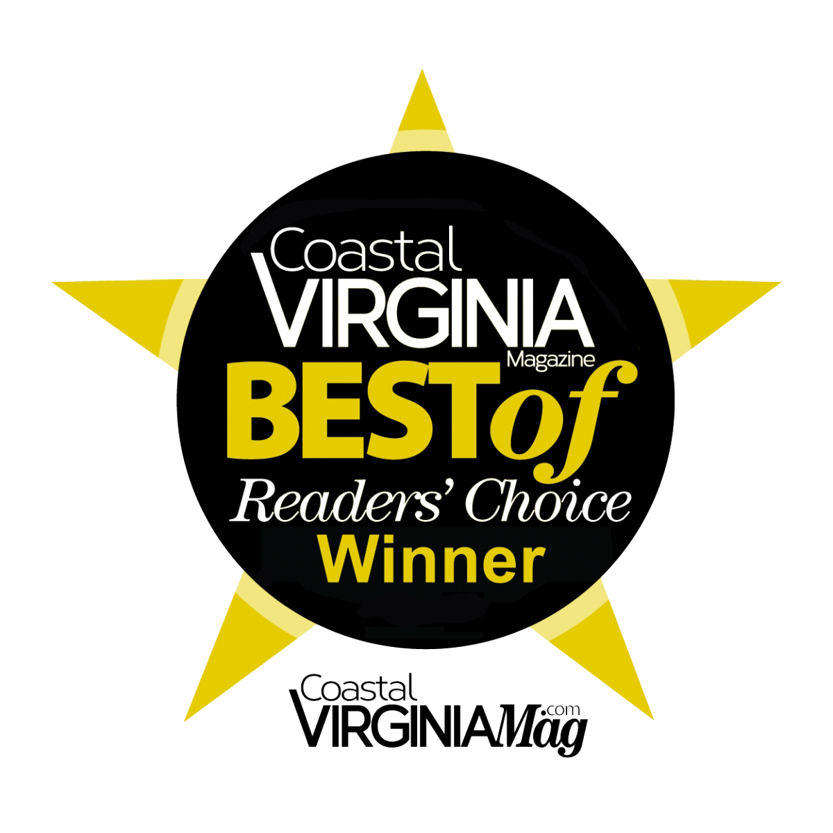 Coastal Virginia Magazine "Best Of" Readers Choice Winner