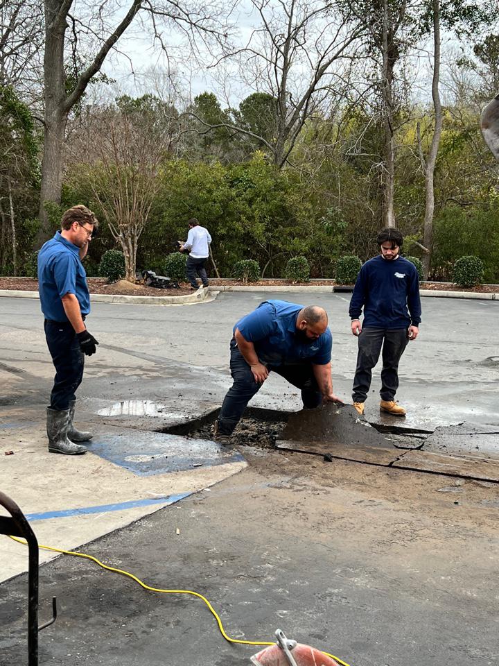 Bluewater Plumbing Service doing a large commercial plumbing repair project in Whiteville, North Car Bluewater Plumbing Service Wilmington (910)769-7051
