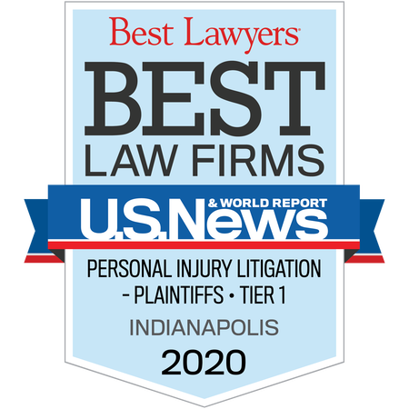 U.S. News Best Law Firms Tier 1, 2020 for Personal Injury Litigation Plaintiffs.