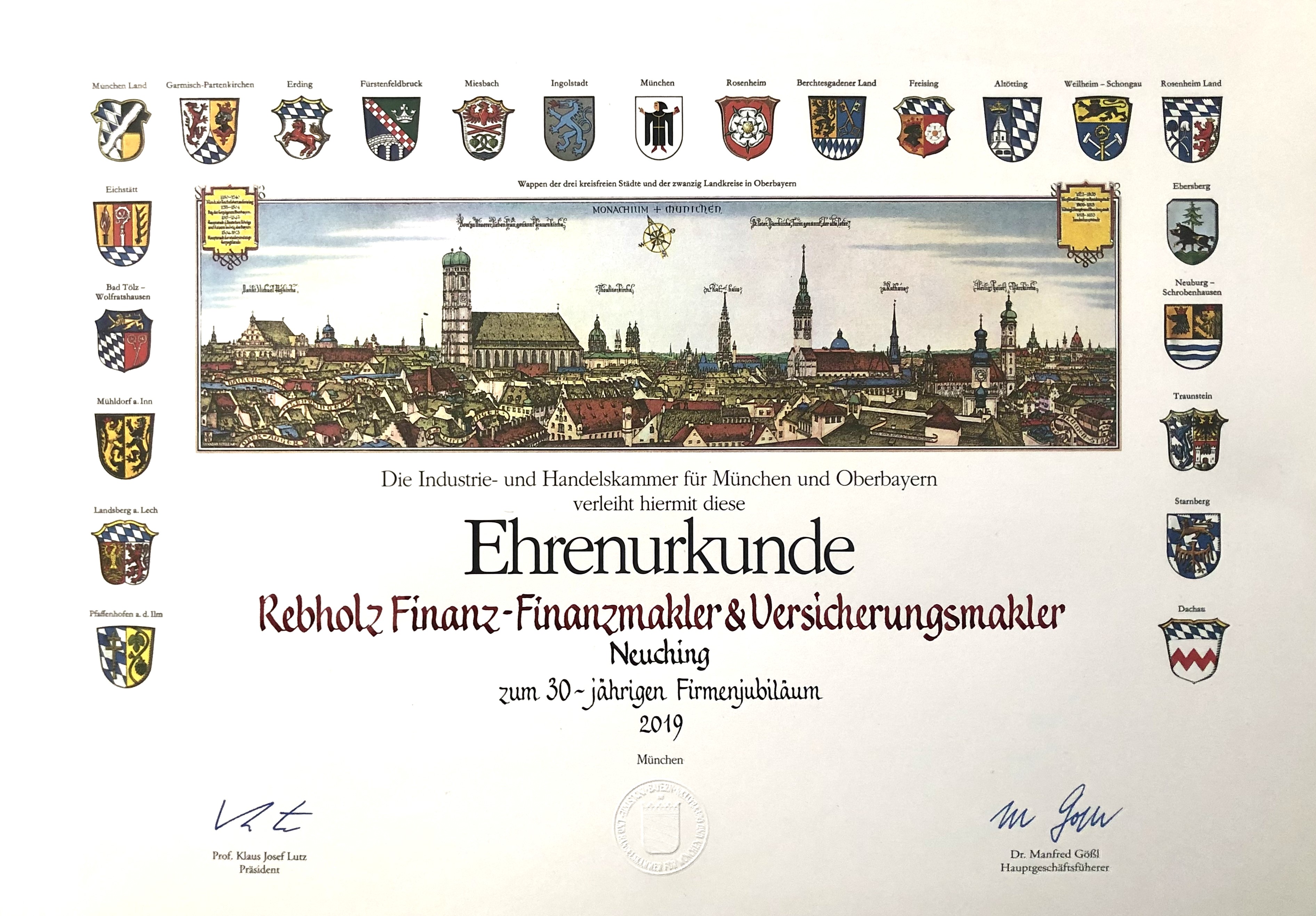 Rebholz Finanz Finanzmakler & Versicherungsmakler Werner S. Rebholz, Am Mühlbach 2 in Neuching