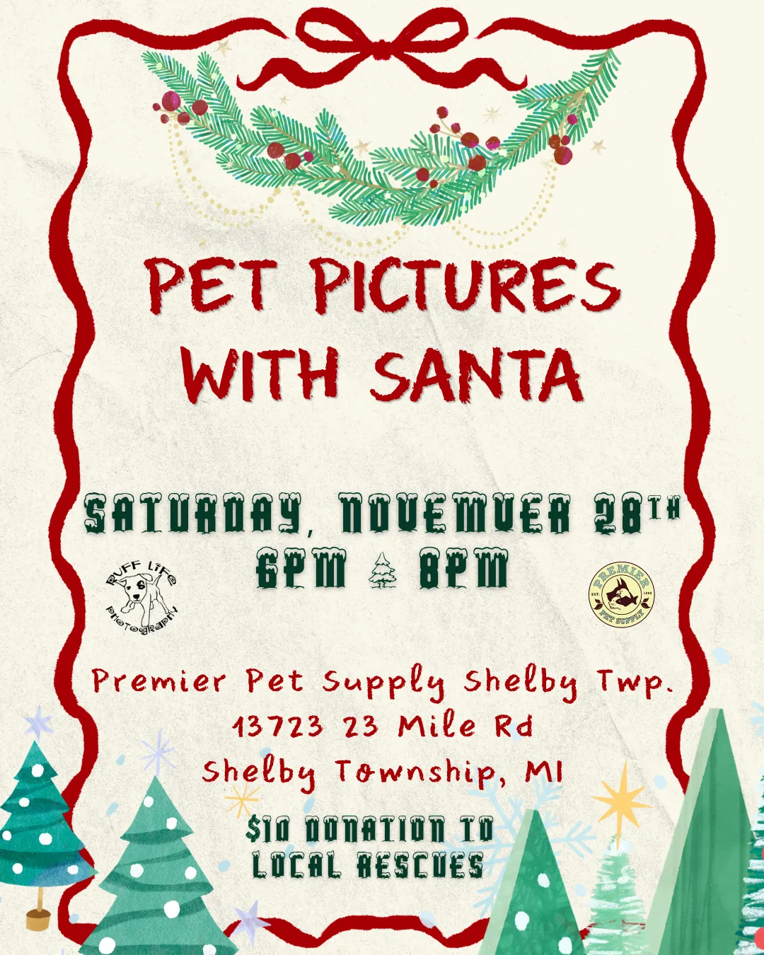 Image of Local Pet Event Santa Pet Photos W/ Ruff Life Photography! | Shelby Twp Nearby