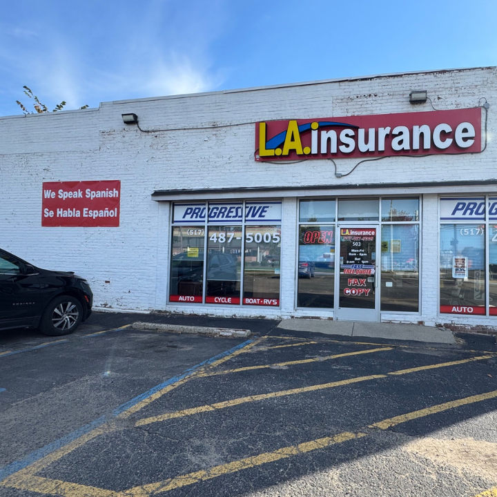 Exterior of the L.A. Insurance Agency located at 503 East Cesar Chavez Ave. in MI