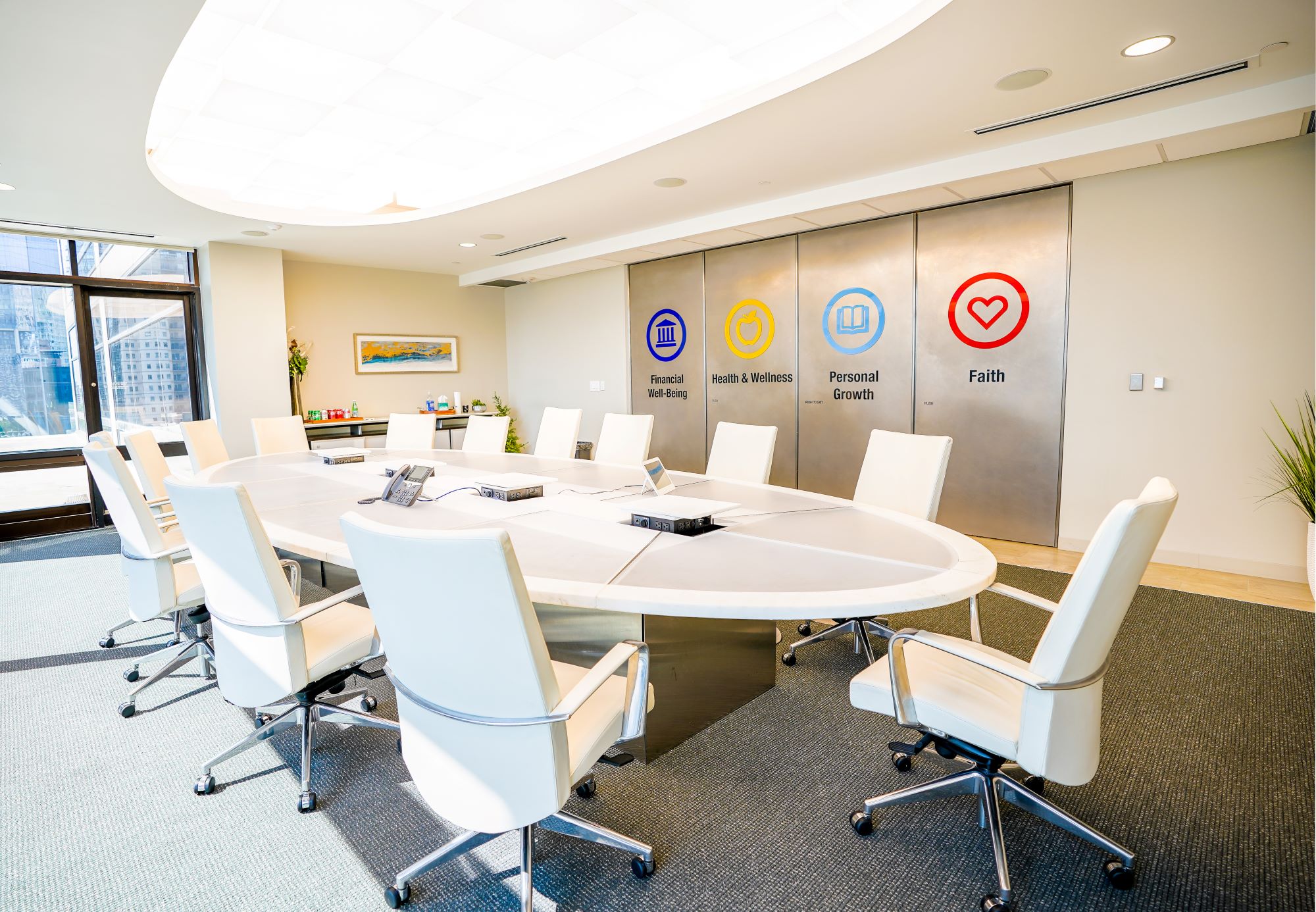 First United Bank - Dallas Uptown - "Spend Life Wisely" community space