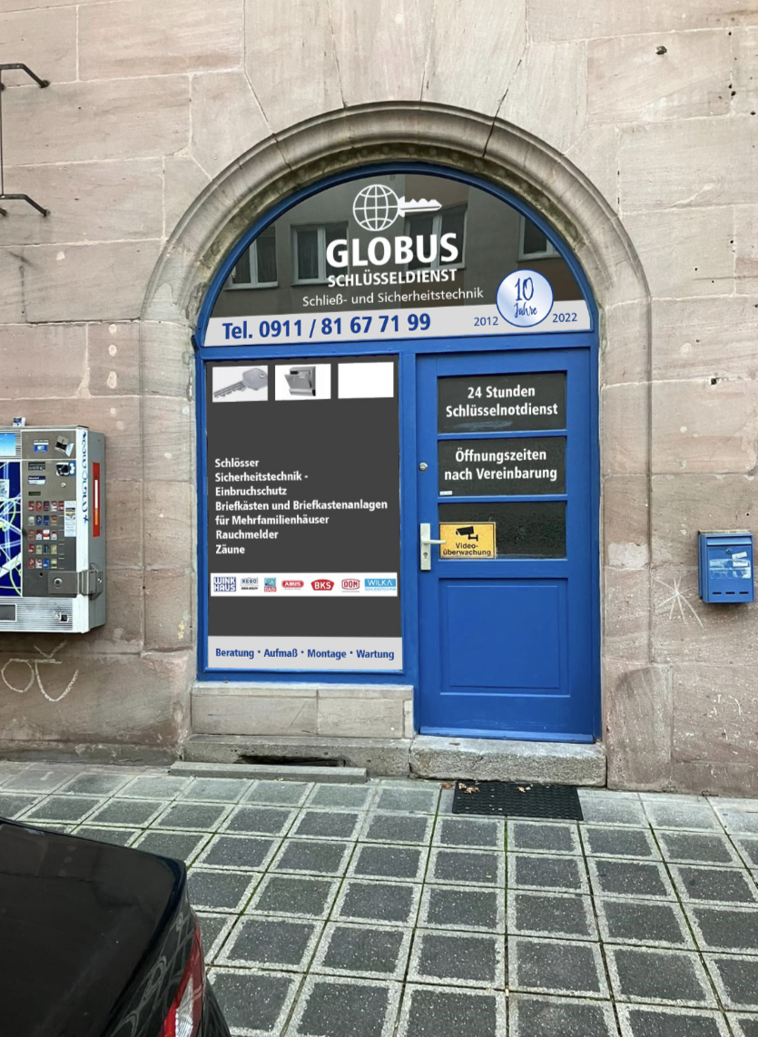 Globus Schlüsseldienst Schließ- und Sicherheitstechnik, Bärenschanzstraße 1 in Nürnberg