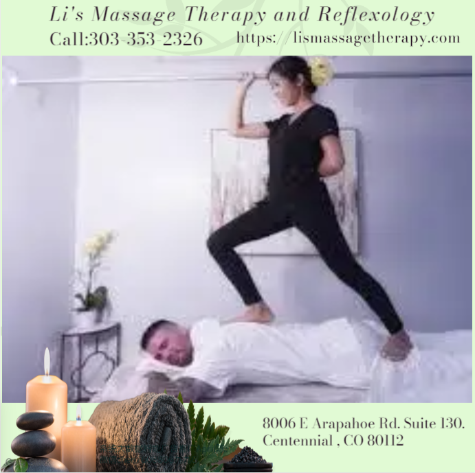 The masseuse varies pressure of her/his feet by using props such as bars that help to control the process.
These techniques help to correct imbalances in the body and thereby resulted in an improvement in the health of the person.