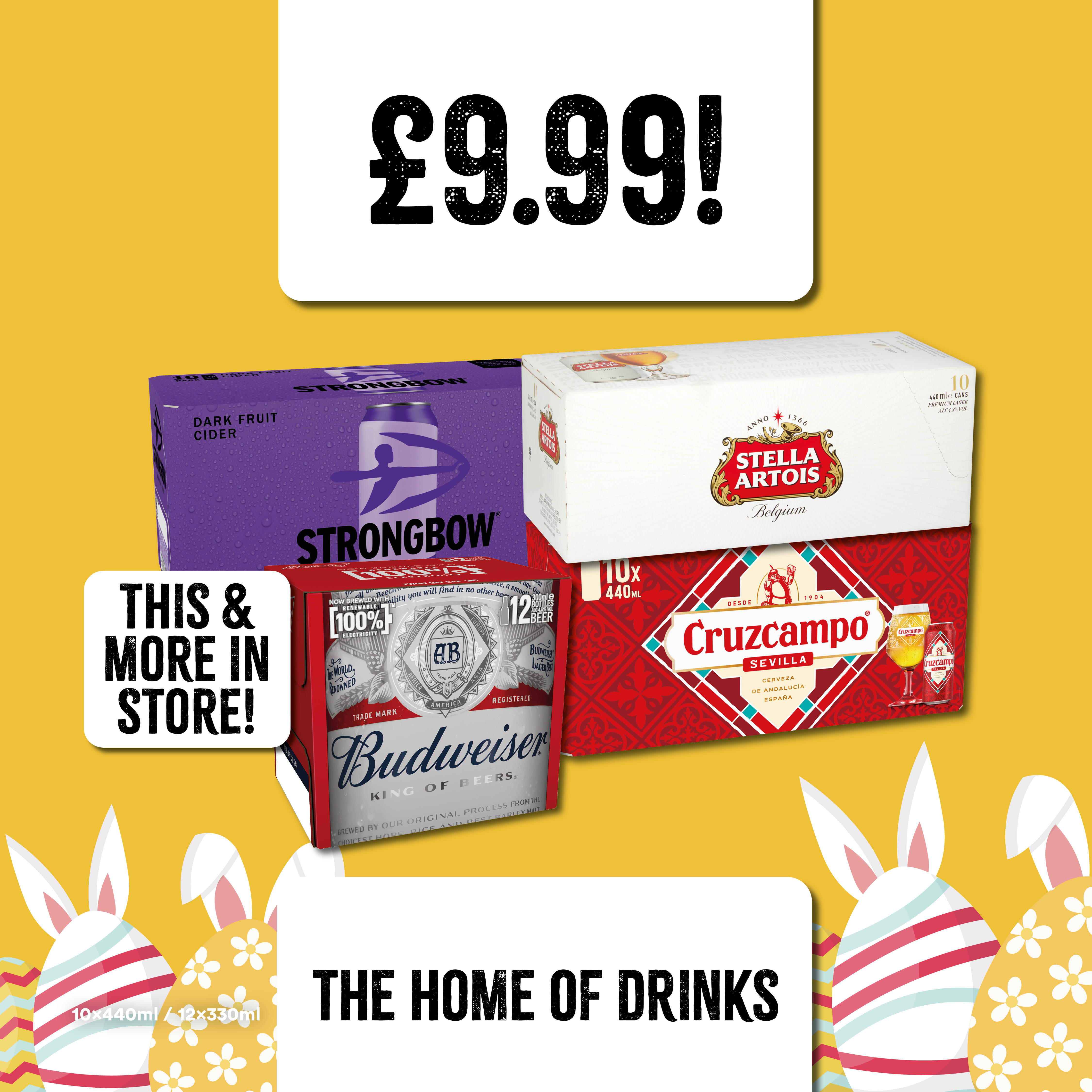 Selected Big pack Beers, Lager and Cider - Only £9.99 Bargain Booze Liverpool 01515 310372