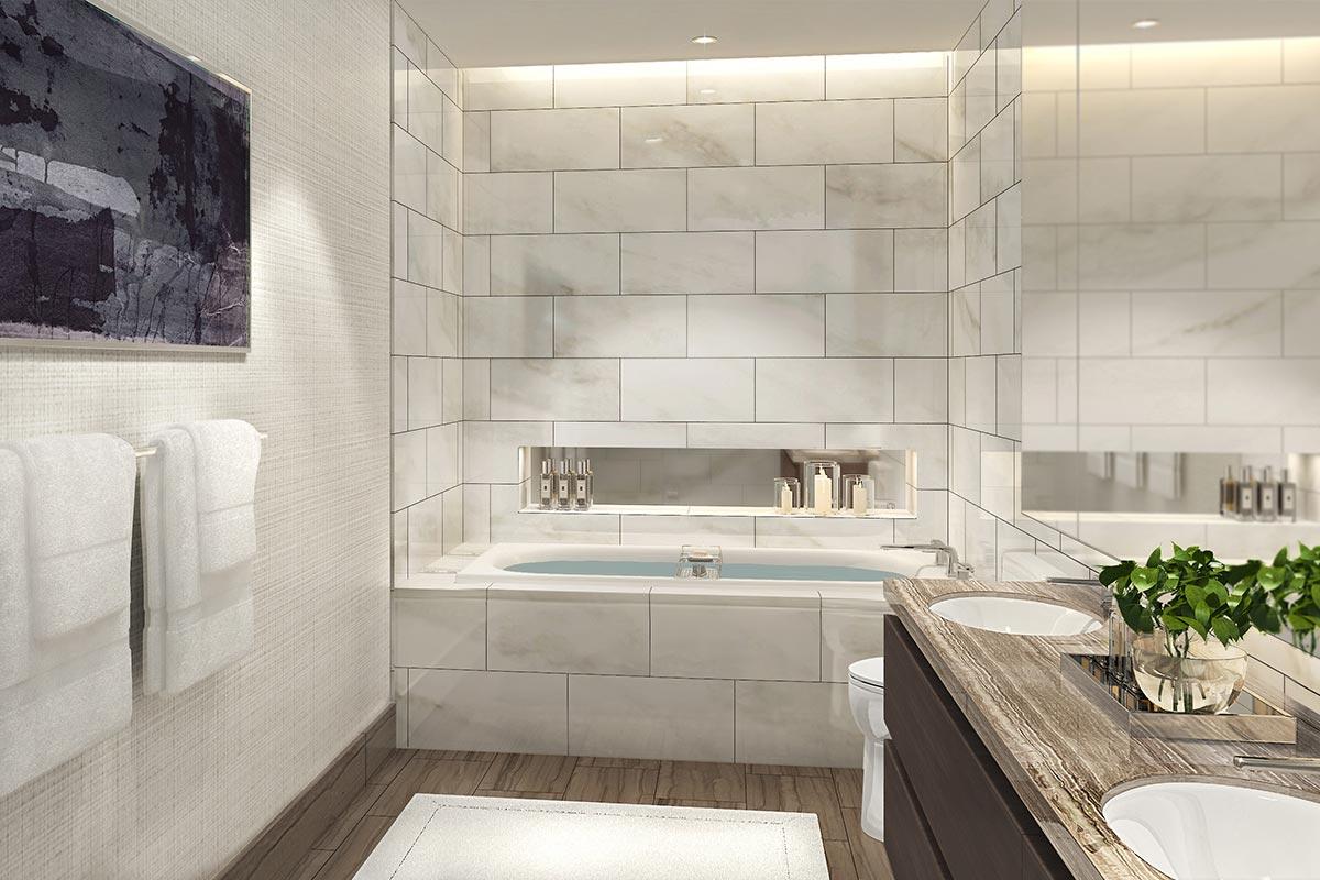 St. Regis Chicago Residence Bathroom and Double Sinks