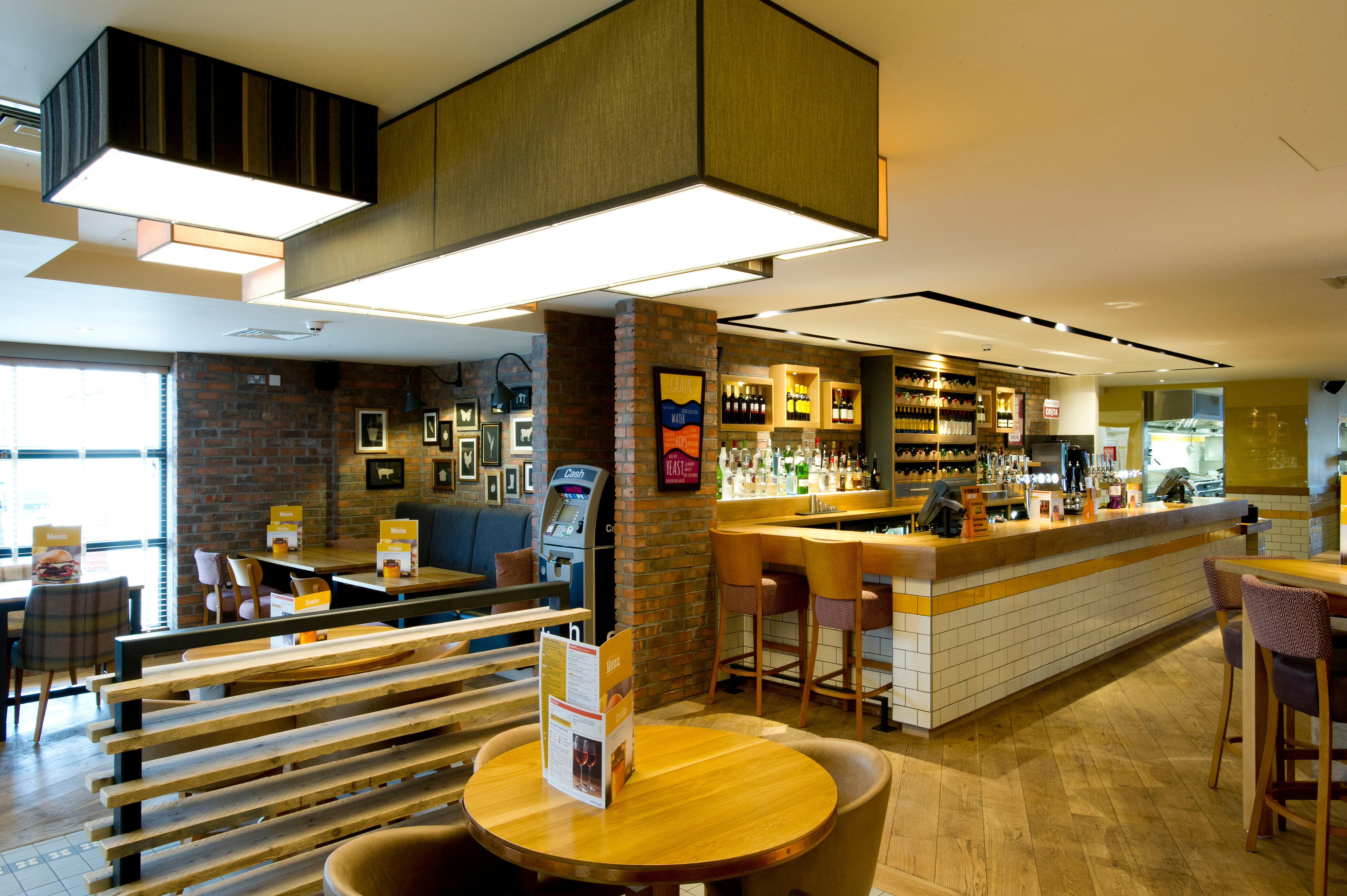 Beefeater restaurant interior Premier Inn Stirling City Centre hotel Stirling 03333 219335
