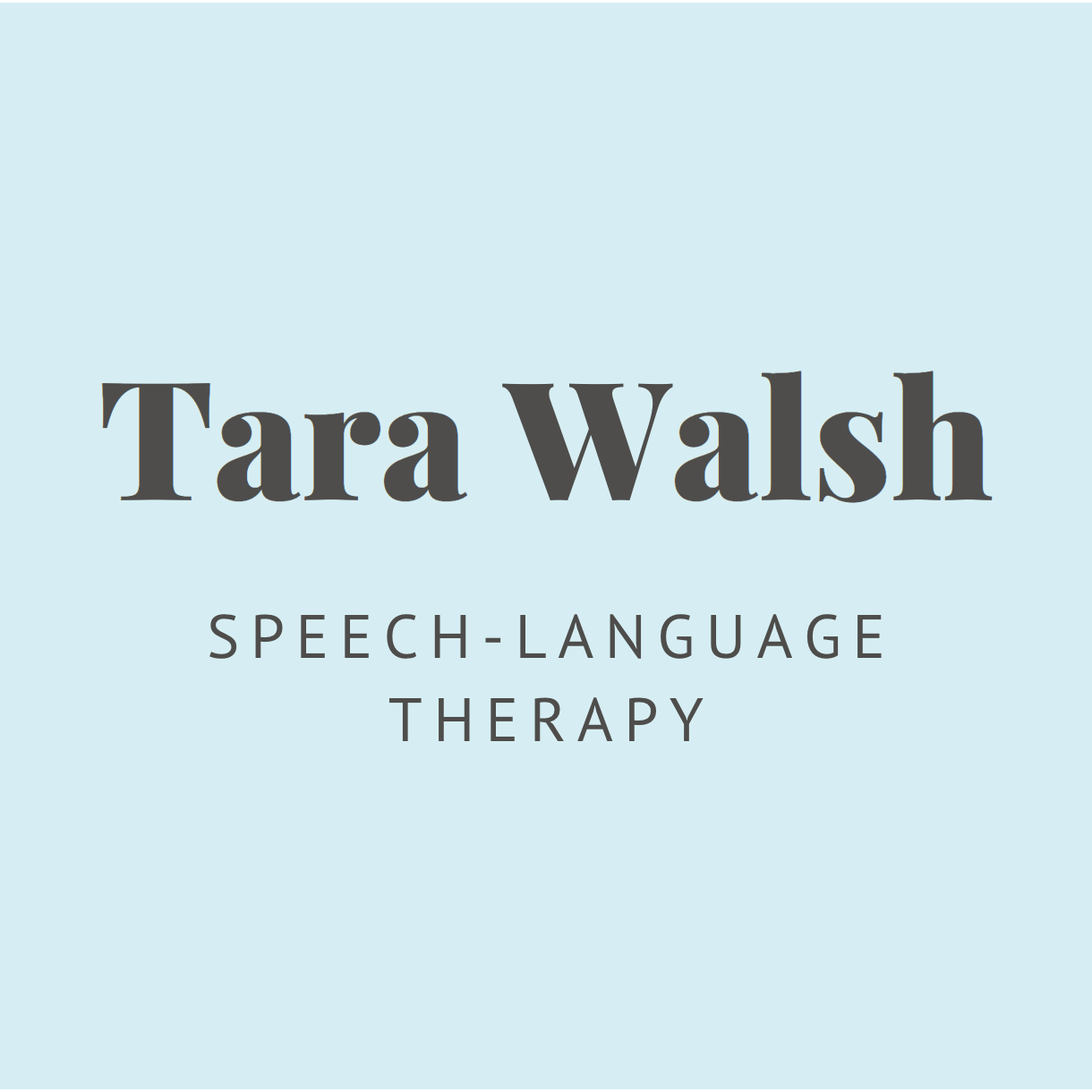 Tara Walsh, Speech-Language Therapy Logo