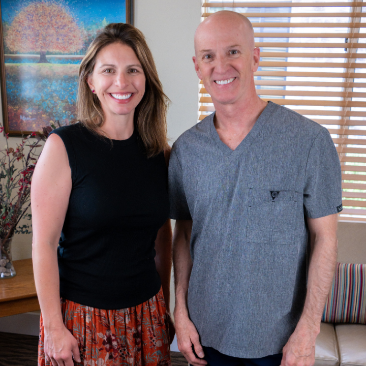 Dr. Jeffrey Roth, DMD with a happy patient at Elevate Dental Studio in Hailey, ID. At Elevate Dental 