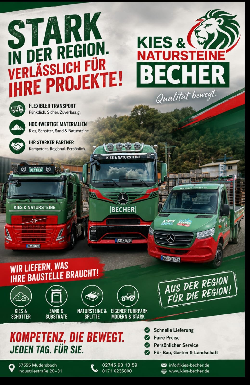 Kies & Natursteine Becher, Industriestraße 20-31 in Mudersbach
