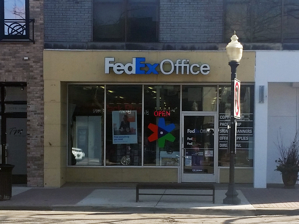 Exterior photo of FedEx Office location at 311 S Main St\t Print quickly and easily in the self-service area at the FedEx Office location 311 S Main St from email, USB, or the cloud\t FedEx Office Print & Go near 311 S Main St\t Shipping boxes and packing services available at FedEx Office 311 S Main St\t Get banners, signs, posters and prints at FedEx Office 311 S Main St\t Full service printing and packing at FedEx Office 311 S Main St\t Drop off FedEx packages near 311 S Main St\t FedEx shipping near 311 S Main St