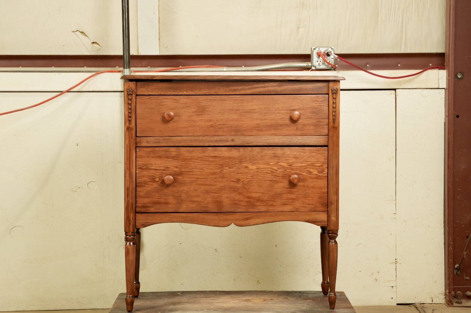 Antique dresser refinished front - after restoration