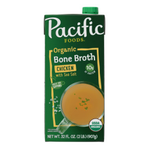 Pacific Foods® Organic Chicken Bone Broth With Sea Salt, 32 oz Carton (12 Pack) featured image