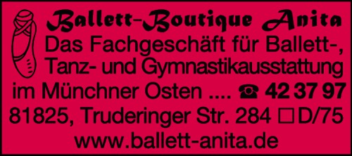 Angebot | Ballett-Boutique Anita | München