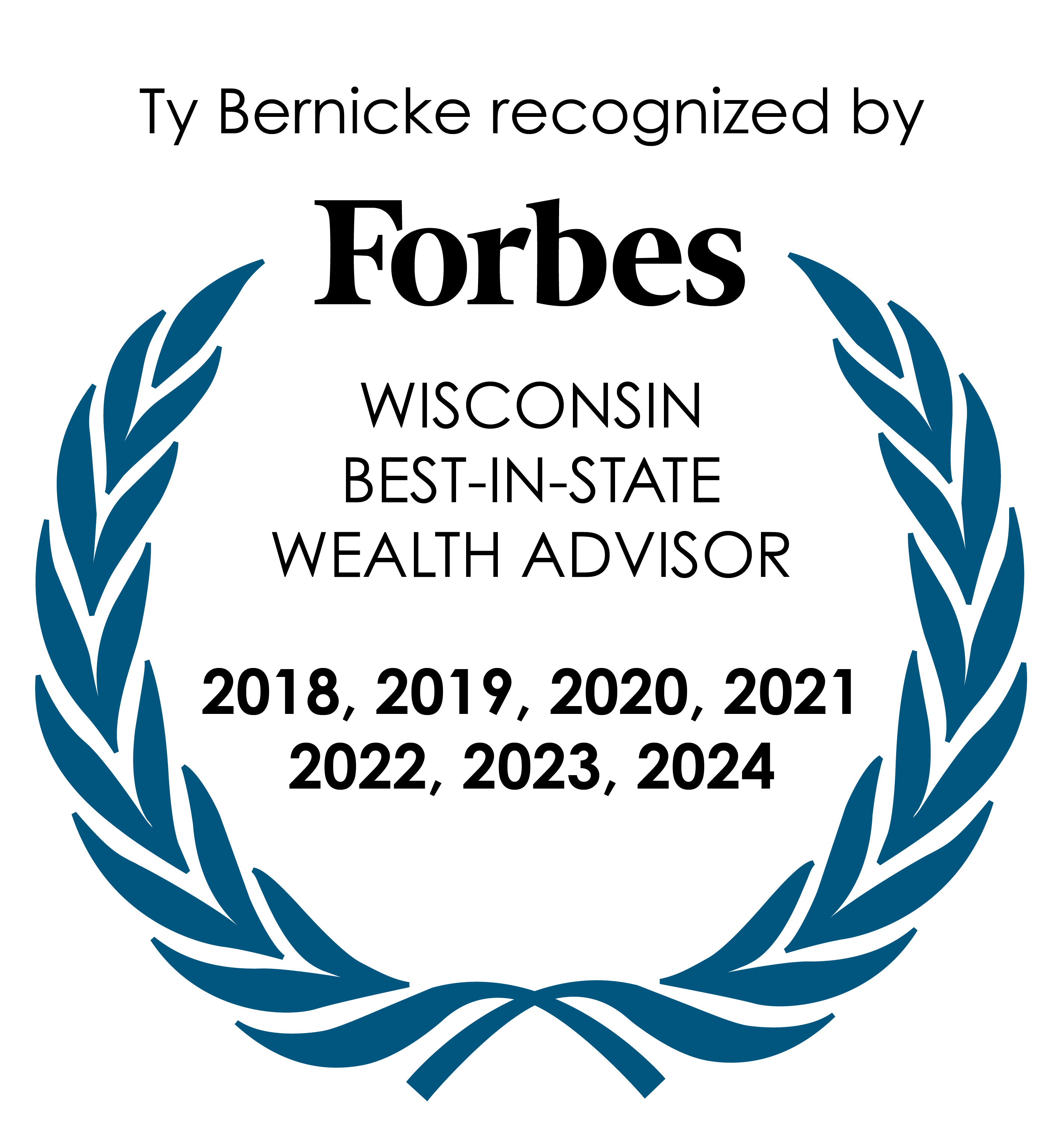 Ty Bernicke Forbes Wisconsin Best-In-State Wealth Advisor Award 2024