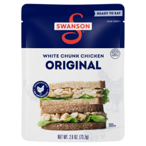 Swanson® Original White Chunk Fully Cooked Chicken, 2.6 OZ Pouch (Case of 12) featured image