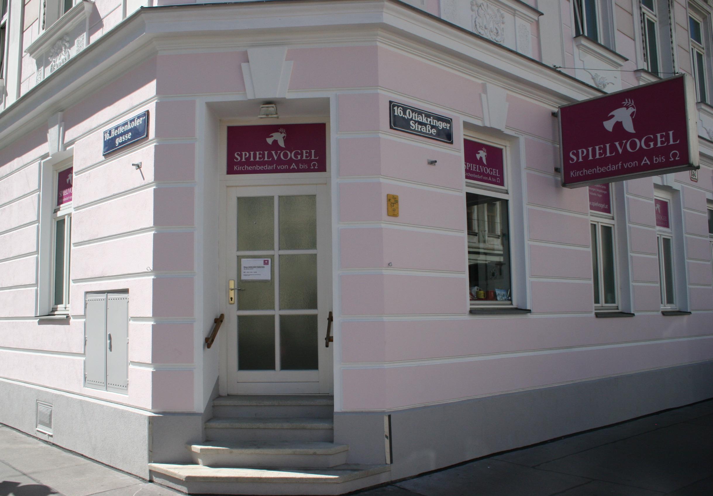 Spielvogel Kirchenbedarf, Hettenkofergasse 21/ Ecke Ottakringerstraße 157 in Wien