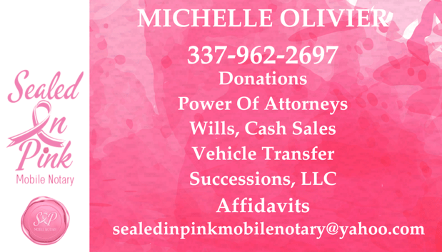 Images Sealed In Pink Mobile Notary