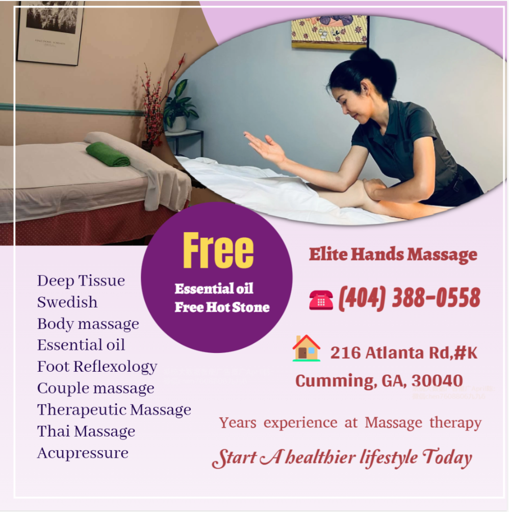 Massage techniques are commonly applied with hands, fingers, 
elbows, knees, forearms, feet, or a device. 
The purpose of massage is generally for the treatment of 
body stress or pain.