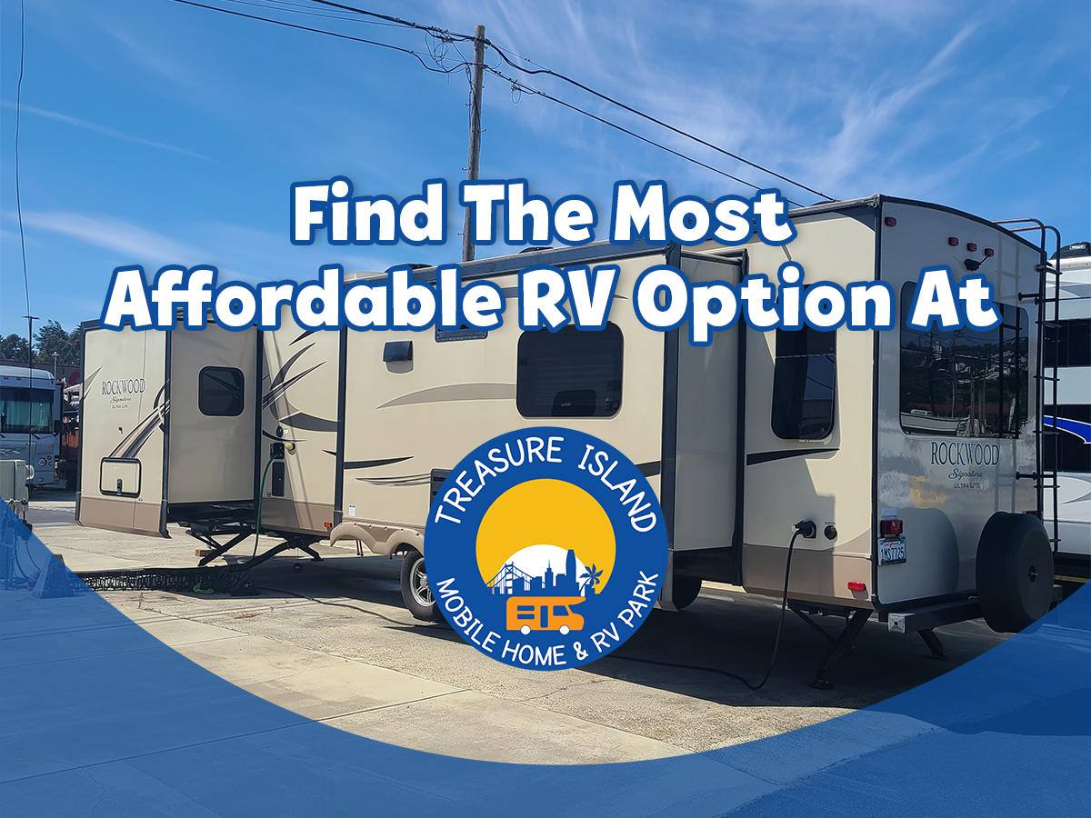 Whether you are looking to downsize or already own an RV and want better rates - Treasure Island Mobile Home & RV Park may be just what you need. As a year-round residential RV park in Northern California, we offer safe RV parking for long-term or short-term stays with full hookups and a full range of amenities, all just a stone's throw away from Downtown San Francisco.