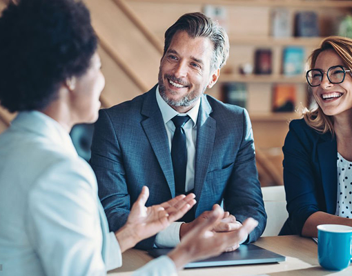 Two people having a meeting.