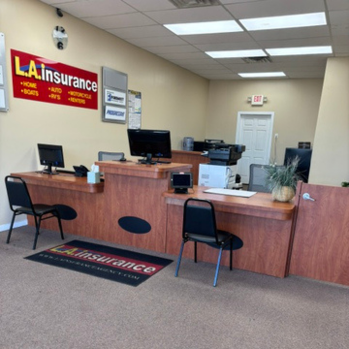 Office interior of the L.A. Insurance Agency located at 25740 Joy Rd. in MI