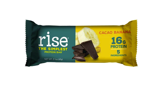 Love chocolate banana bread? Then, this bar is for you!! A delicious wholesome blend of almonds, cacao, and banana with a boost of protein you'll fall in love with. 5 real food ingredients, 16g of protein Non-GMO | Soy-Free | Gluten-Free | Kosher | No Artificial Sweeteners | No Sugar Alcohols | No Preservatives 12 Count / 2.1oz Bars