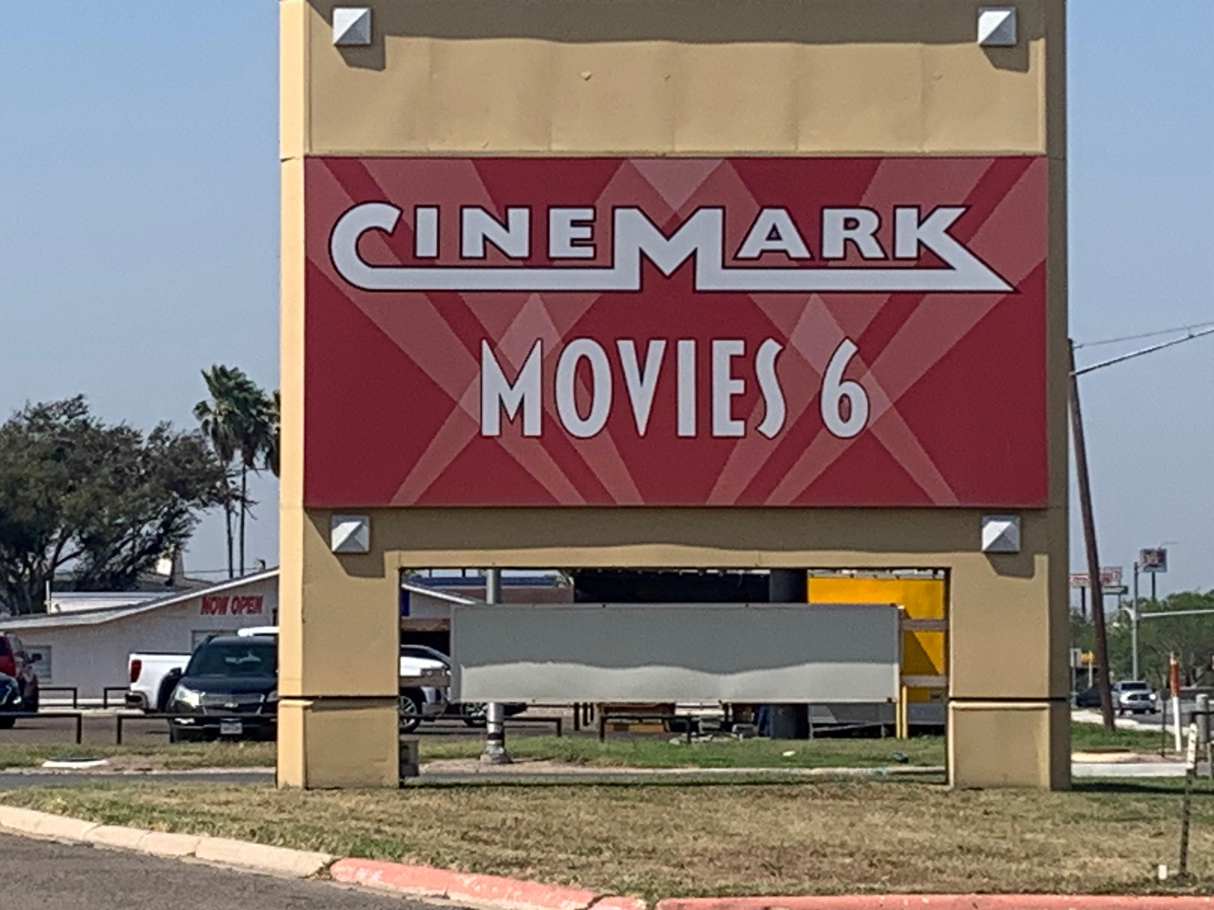 Cinemark Movies 6 McAllen expressway sign 2