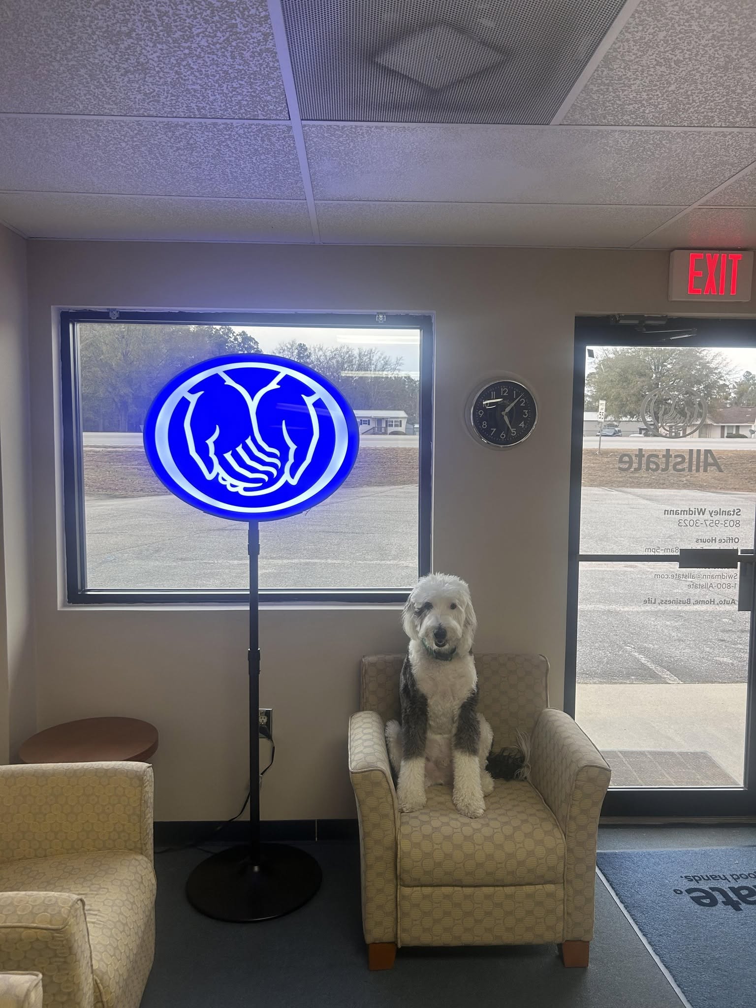 Jace eagerly waiting on the next customer!