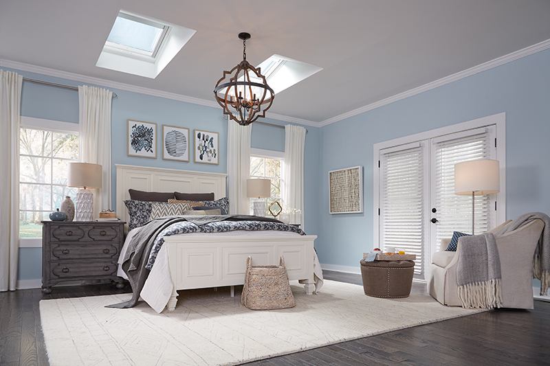 VELUX Skylights in Master Bedroom by Grace Roofing LLC