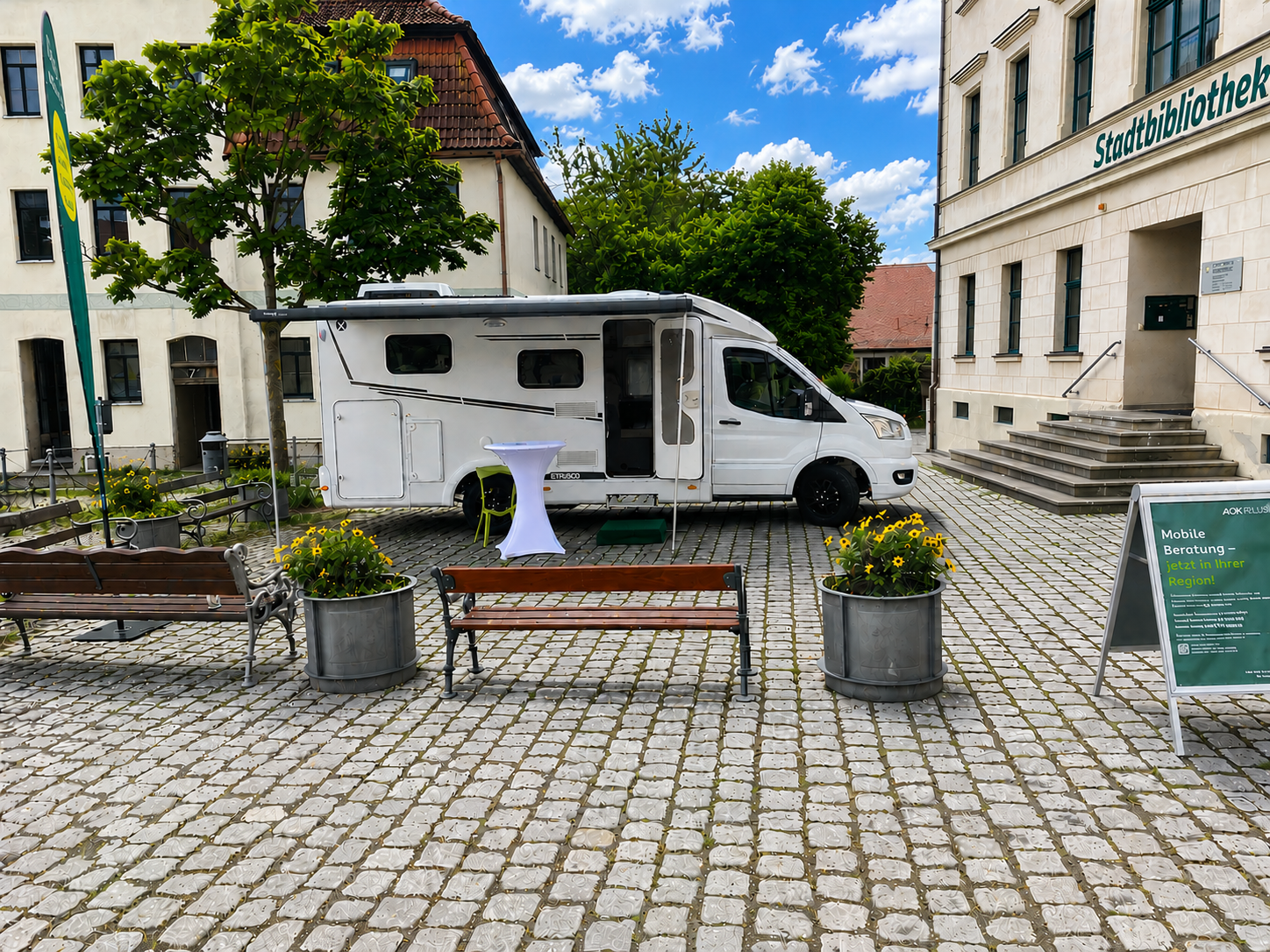 AOK PLUS - Beratungsmobil Triptis, Marktplatz 1 in Triptis