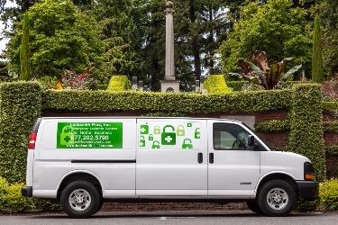 Our company van parked at Washington Park.