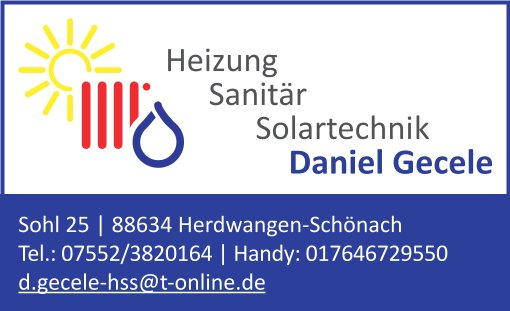 Daniel Gecele Heizung& Sanitär in Herdwangen Schönach - Logo