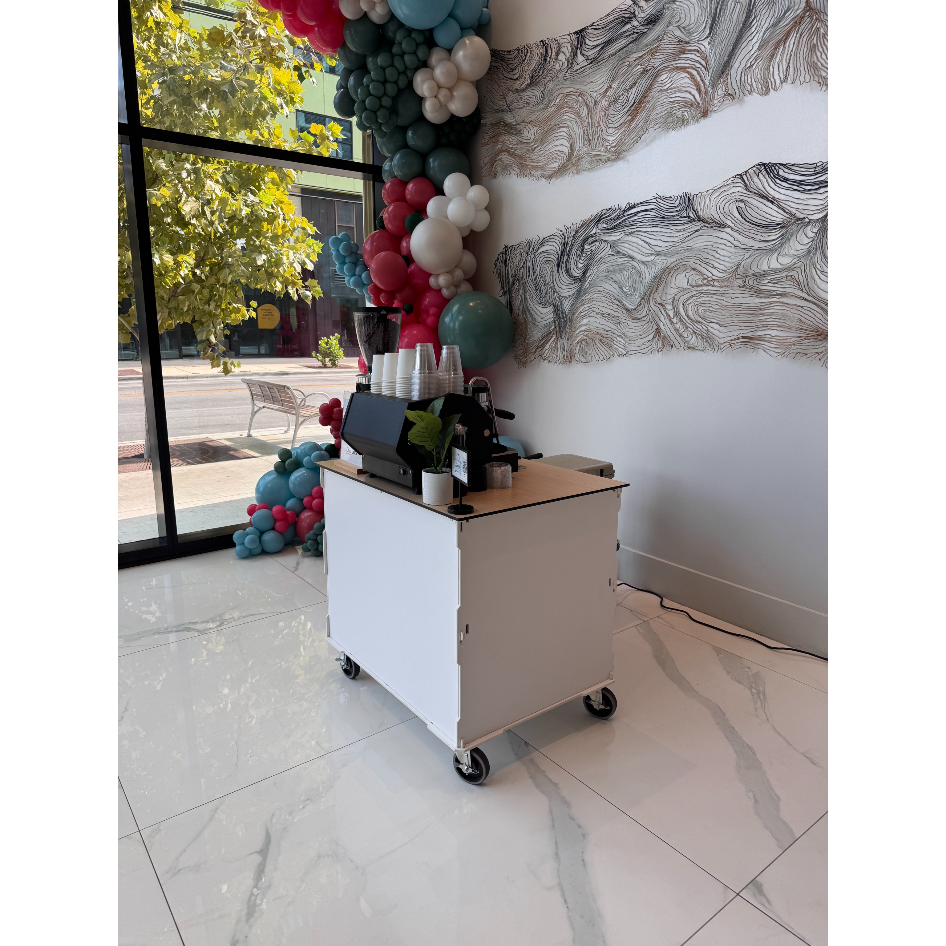 Christmas party coffee cart Austin TX Smylie coffee catering 