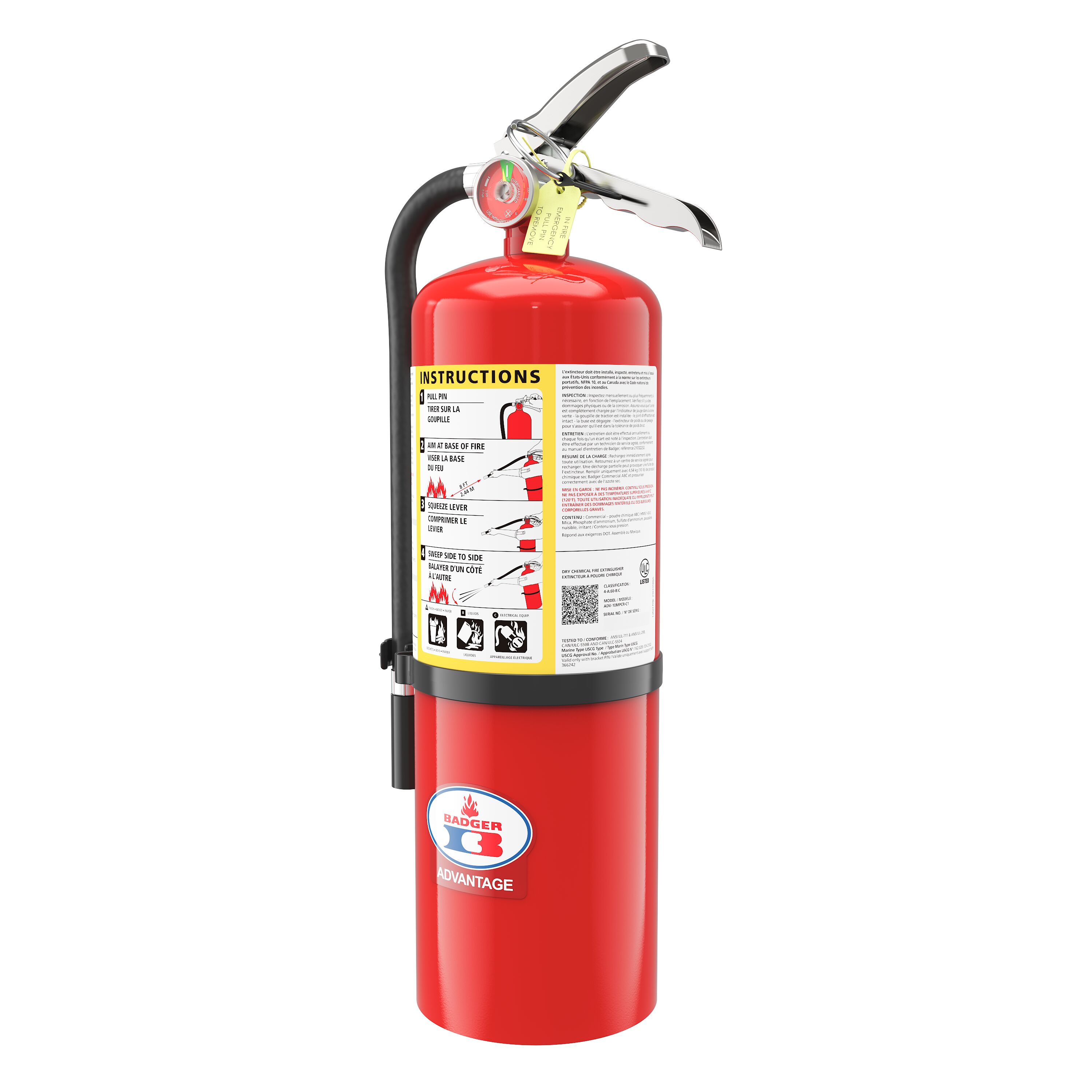 Badger Advantage Corrosion Resistant 10lb 4-A:60-B:C Fire