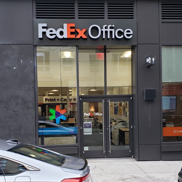 Exterior photo of FedEx Office location at 143 Kent Ave\t Print quickly and easily in the self-service area at the FedEx Office location 143 Kent Ave from email, USB, or the cloud\t FedEx Office Print & Go near 143 Kent Ave\t Shipping boxes and packing services available at FedEx Office 143 Kent Ave\t Get banners, signs, posters and prints at FedEx Office 143 Kent Ave\t Full service printing and packing at FedEx Office 143 Kent Ave\t Drop off FedEx packages near 143 Kent Ave\t FedEx shipping near 143 Kent Ave