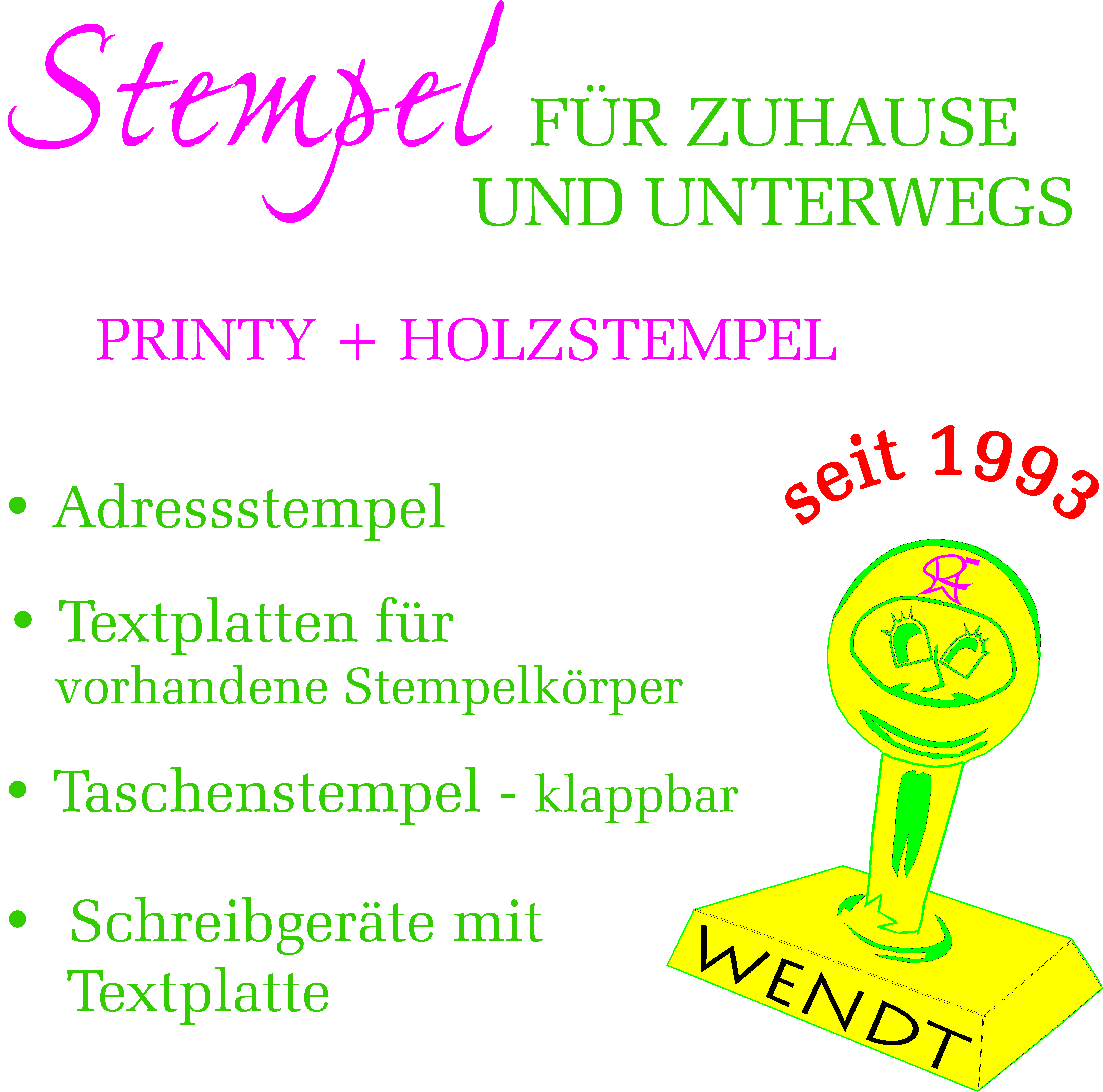 Stempel • Druck • Werbung Gabriele Wendt in Radeberg - Logo