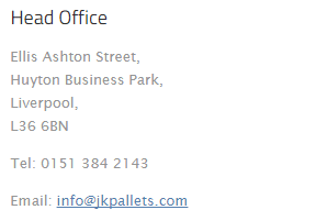 J K Pallets Ltd Liverpool 01513 842143