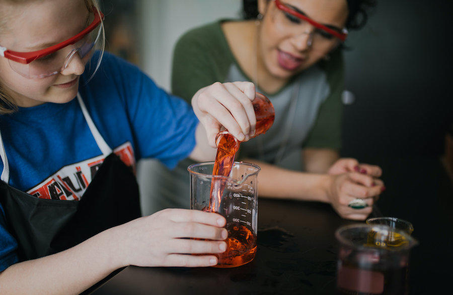 Students get to be up close to everything in our science lab. In the one-to-one classroom, students are always involved in experiments and have a hands-on approach to learning. We have college-level tools available, and the world can be their classroom if they choose to venture out of the science lab.