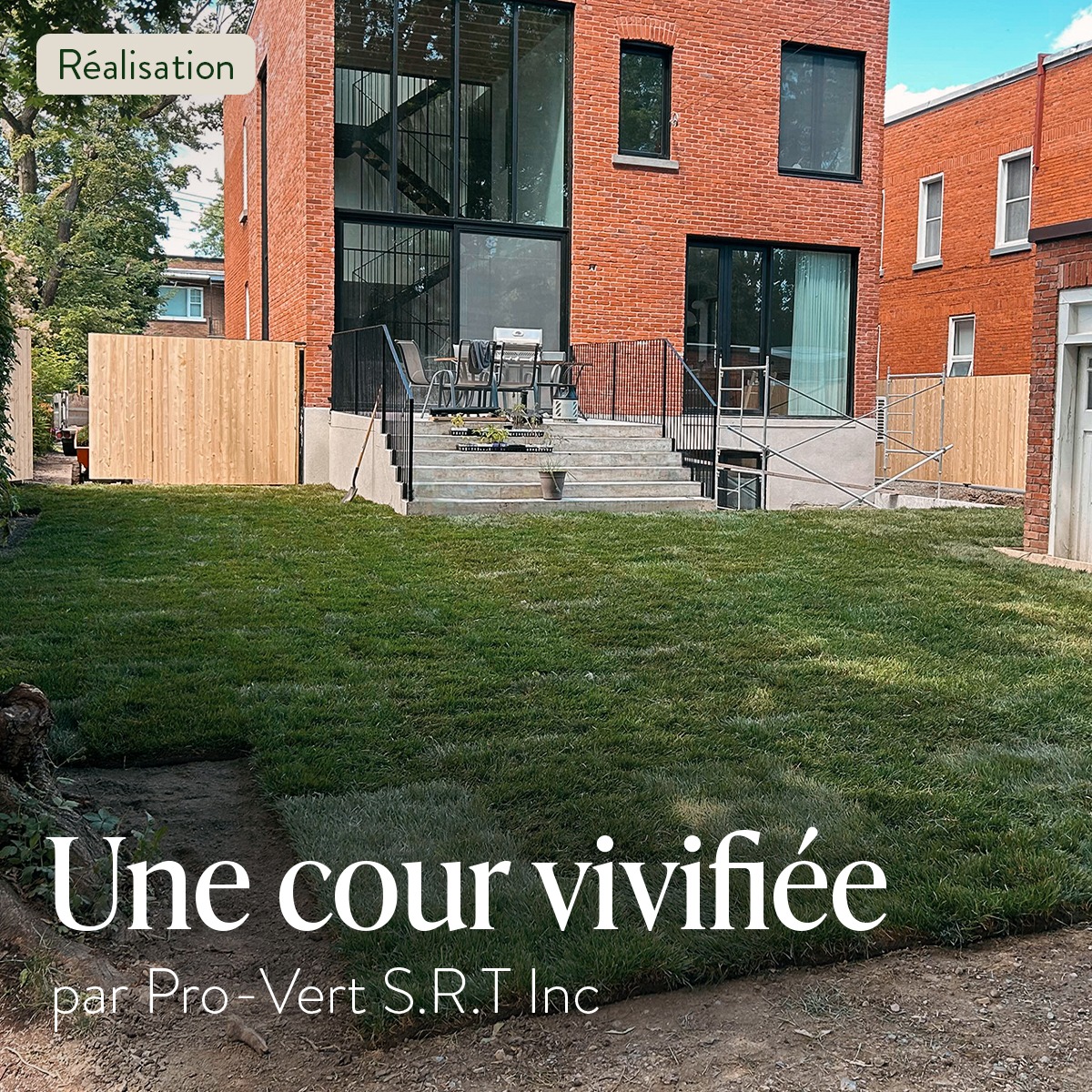 Images Pro-Vert S.R.T - Aménagement paysager, Pose de tourbe, Nivellement de terrain
