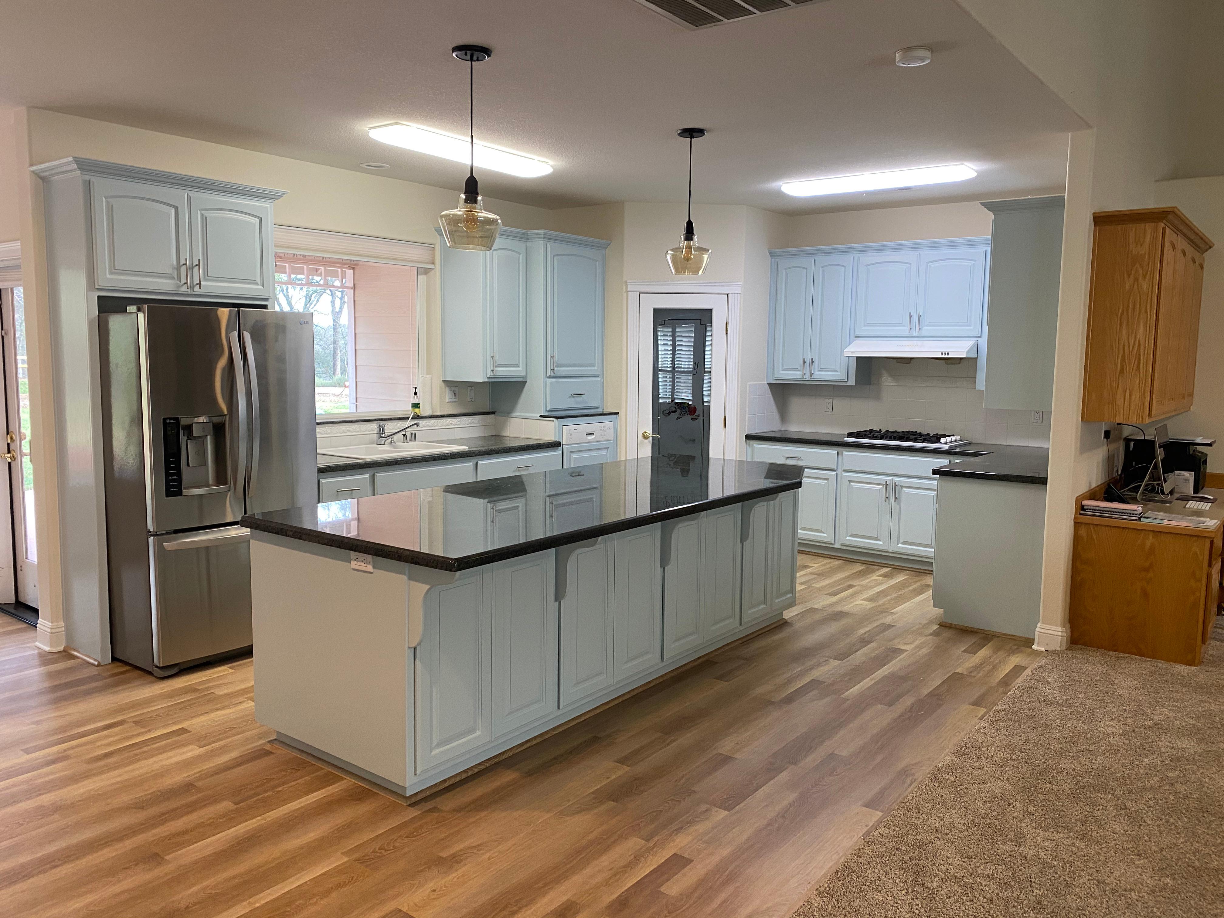Be bold with the color of your choice for you kitchen cabinets